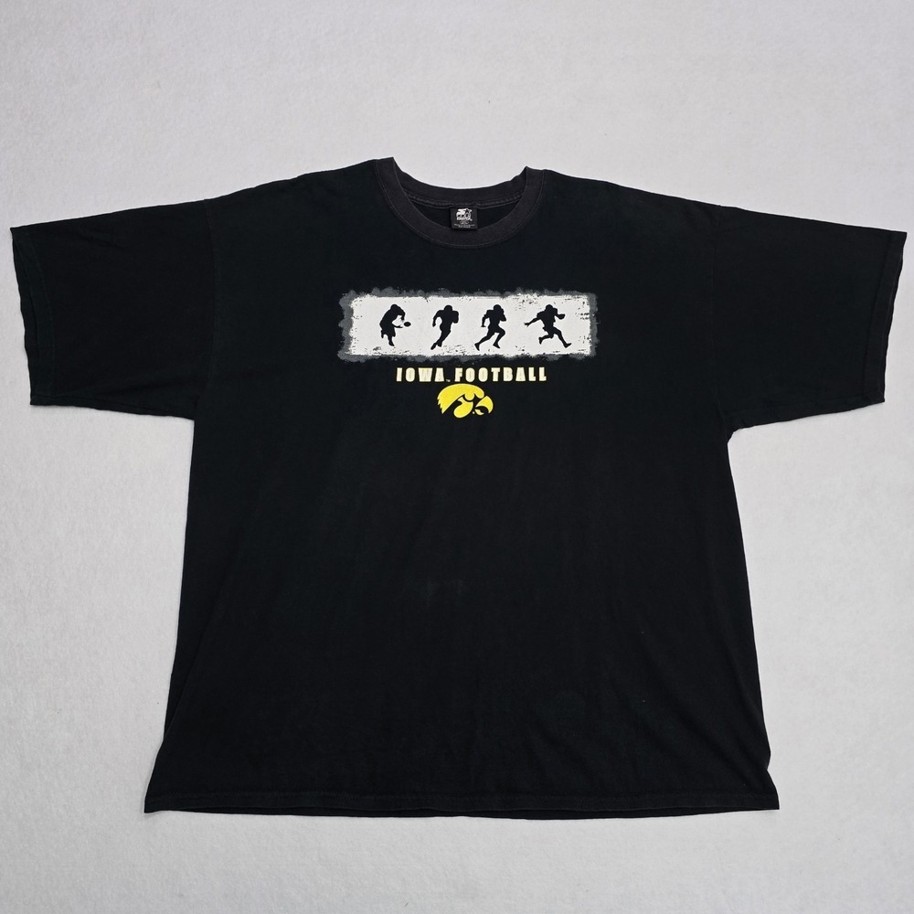 Starter Iowa Football Hawkeyes Graphic T-Shirt Black Mens 2XL